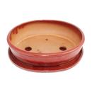 Bonsai cup and saucer Gr. 4 - red - oval - model O3 - L...