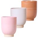 Glazed" cachepot - glazed ceramic with stand -...