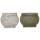 Cachepot set - Ancient Green - natural green - 2 ceramic pots in green and natural tones - suitable for 6cm pots