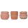 Trio de cache-pots "Terracotta Harmony" - 3 cache-pots au design harmonieux - adaptés aux pots de 6cm