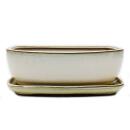 bonsai bowl with saucer size 5 - light beige -...