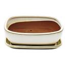 bonsai bowl with saucer size 5 - light beige -...