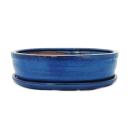 Bonsai-Schale mit Unterteller Gr. 5 - Blau - oval -...