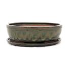 Bonsai cup and saucer Gr. 4 - olive brown - oval - model...
