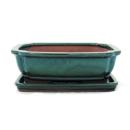 Bonsai cup and saucer Gr. 3 - Green - Square - Model G12...